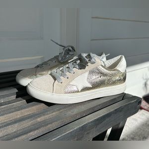 Natural Breeze “Golden Goose” Off-White Sneakers FIT LIKE 7.5 !